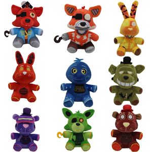 18cm fNAf Plush Cartoon Freddy Animals Plushie Foxy Bonnie Bear Rabbit Pchane pluszowe zabawne zabawki Ładny prezent urodzinowy dla dzieci