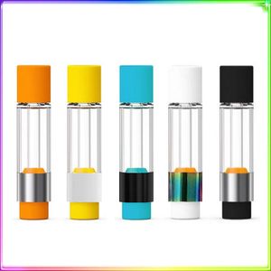 Full Glass Vape Cartridges Orange Yellow Blue White Black Rainbow Silver 0.5ml 0.8ml 1.0ml All Glasses 510 Thread Lead Free Empty Carts