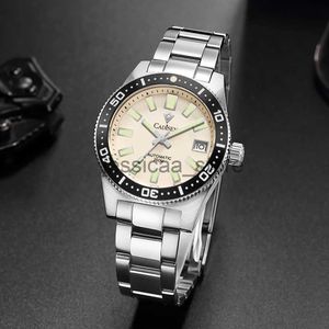 Other Watches CADISEN C8207 Men's Watch 38mm 20 Bar Diver Vintage NH35A Movt Automatic Watches Men Mechanical Wrist Watch Sapphire Retro Clock J240118