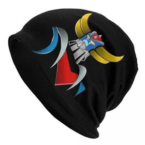 Baskar Goldorak grendizer skallies mössor mössor för män kvinnor unisex cool vinter varm stickad hatt anime ufo robot goldrake motorhuven hattar