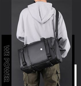 lu Mochila masculina de negócios de grande capacidade Bolsa de computador Multi-funcional Cross-body Duffel Bag Mochila de viagem portátil