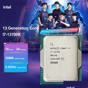 Cpus intel core i713700k i7 13700k 34 ghz 16core 24thread processador cpu 10nm l330m 125w lga 1700 processador de jogos 231120 drop delive dhdvw