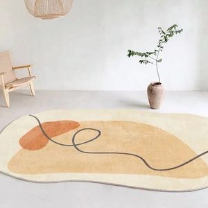 Estilo japonês tapetes para sala de estar irregular quarto decoração cabeceira tapete minimalista grande área tapete casa lounge 240117