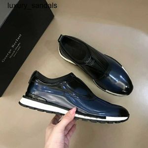 Berluti Sneakers Mens Shoes Berlutis New Fast Track Mirrored One Legged Mens Fashion Fitting Loafers Lazy Low Top Shoes Rj