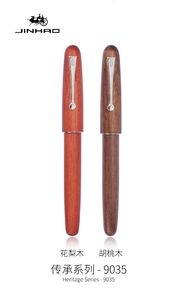 JINHAO 9035 GIFT fountain pen fashion Rosewood Walnut wood color silver Stationery Office school supplies Writing 240117
