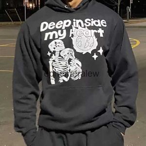 Men's Hoodies Sweatshirts Tracksuits Streetwear sweatshirt trendy ins autumn 2022 new version loose all match dent long-sleeved top Y2K coatephemeralew