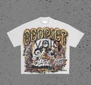 Camisetas masculinas de designer de marca masculino gótico de gótico Men, camisa de rua 2023 Novas camisas gráficas t Punk Hip Hop Print Y2K TOP OUBESSOIS DE LIME