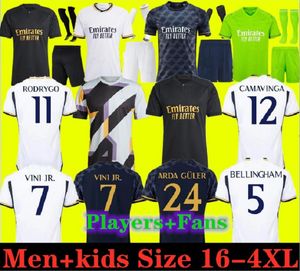 2023 BELLINGHAM VINI JR camisetas de fútbol MBAPPE Tchouameni 23 24 camiseta de fútbol Real Madrid CAMAVINGA Rodrygo Arda GuLer Camisetas hombres niños kit uniforme 665
