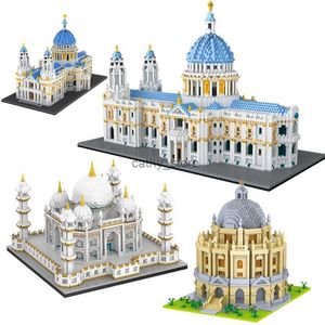 Blöcke Mirco Street View Taj Mahal Palace Modell Bausteine MOC Berühmte Oxford Architektur Dekoration Ziegel Jungen Kinder Spielzeug Geschenke L240118