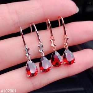 Dangle Earrings KJJEAXCMY Fine Jewelry Natural Garnet 925 Sterling Silver Women Support Test Trendy