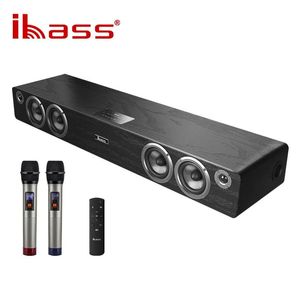 Soundbar TV Ahşap Akıllı Karaoke Yankı Highpower Bluetooth Hoparlör Ses Blaster Stereo Ev Sineması Müzik Merkezi Stereo Subwoofer