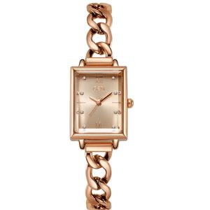Kobiet Light Luksusowy wysoki poziom wysoki poziom prosty, delikatny stop kreatywny Mały kwadratowy bransoletka Waterproof Watch zegarek