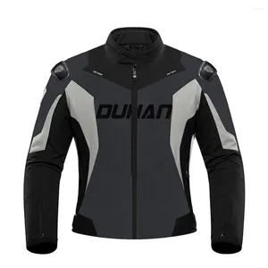 Odzież motocyklowa M-3xl Duhan Black Jacket Men Protection Motocross Moto Racing Coat