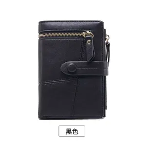 Berömda romerska herrplånbokdesigner Ny lyx Unisex Kreditkort Bag Classic Fashion Fold Card Holder High Quality Leather Flap Wallet
