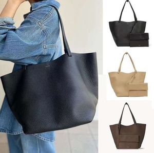 Row Designer Bags Leather Small Crowd Layer Cowhide Shopping Shoulderclassic Tote Bag The Row Women's Personalized Niche High Sense 889