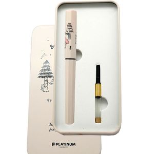 Japanese Platinum Small Meteor Pen Set Ink Absorber Ink Bag Gift 240117