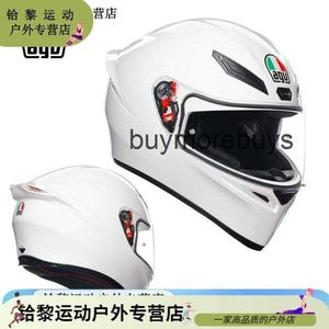 Capacete de motocicleta Full Face Open Agv k Capacete de corrida Capa completa Four Seasons Motorcycle Touring Capacetes de corrida masculinos e femininos Acessórios ao ar livre PPL0