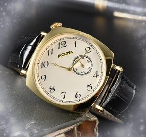 All Dials Working Automatic Date Men Watches Luxury Fashion Three Pins One Eye Design Digital Number Dial Quartz Movement Clock Solid Clasp President Wristwatch