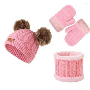 Coperte Cappelli e guanti per bambini Cappello invernale antivento freddo per ragazzi Set meteorologico morbido e traspirante per la coperta di compleanno di Capodanno