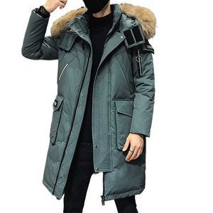 Winter Mittellanger Pelzkragen mit Kapuze Mode Street Style esstenialshoody hochwertiger, vielseitiger Mantel Lässiges, warmes, mit Daunen gefülltes Kleidungsstück 30JN6