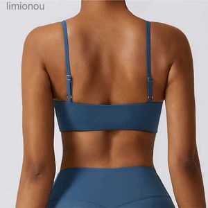 Set attivi Reggiseno sportivo sexy da donna Supporto elevato Impatto increspato Fitness Palestra Yoga Top Abbigliamento da allenamento Corsetto push-up imbottito ActivewearL240118