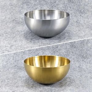 Bowls Gold Stainless Steel Fruit Salad Bowl Soup Rice Noodle Ramen Kitchen Tableware Utensils Container Mixing 12 15 20