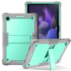 Tablet PC Cases Bolsas para Samsung Galaxy Tab A8 10,5 polegadas 2021 SM-X200 SM-X205 Case Kids Safe Silicon PC Híbrido À Prova de Choque Antifall Stand Tablet Capa YQ240118