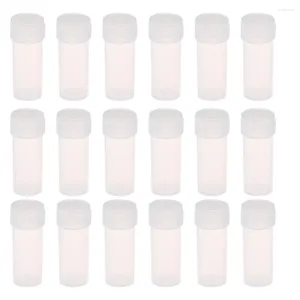 Garrafas de armazenamento 50pcs frascos pequenos de plástico transparente recipientes de amostra vazios com tampas de parafuso