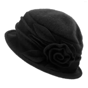 Berets Vintage Cloche Hat for Ladies Women Caps WŁATNE HATS WŁAŚCIWA DEKUTERACYJNA DEKORACJA DEKORTYKOWA