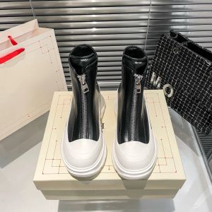 Damen Herren Designer Plateauschuhe schwarz kurze Stiefeletten Leder hochwertige Junge Martin Casual Rain Boot Sandale Outdoor-Schuh