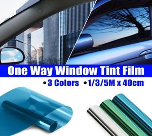 135mx40cm Car Home One Way Specchio per vetri Finestra Pellicola per la colorazione Pellicola laterale Protezione solare UV Adesivo Raschietto per tende Parasole3551470