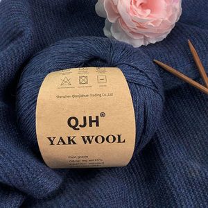300 Gramm natürliche mongolische 100 % Yak-Wolle, biologisches mongolisches Premium-Yak-Wollgarn, handgefertigt, ungefärbt, natürliche Farbe, Garn 240117