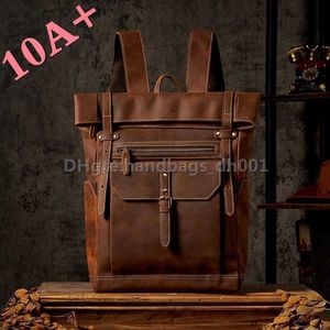 10A+ Borsa di alta qualità Zaino alla moda Borse da uomo di grande capacità Casual in pelle Computer da viaggio Moto Personalizzato e