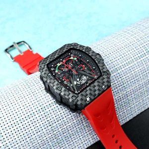 Nepic Napec New Fashion Carbon Fiber Transparent Hollow Out Sports Leisure Quartz Watch