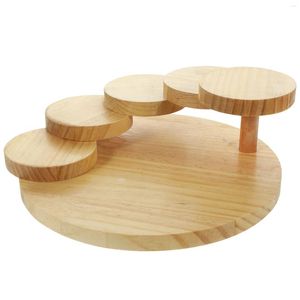 Dinnerware Sets Rotating Sushi Plate Delicate Tray Cake Container Holder Serving Platter Wooden Decorating Party Arrangement Creative Dish