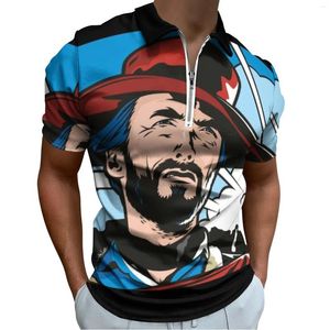 Polos masculinos Clint Eastwood Perfect Giftblondie Camisas Polo Casuais Ator Diretor Camisetas Homens Camisa de Manga Curta Verão Roupas de Streetwear