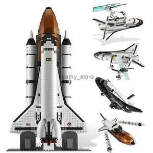 Blocos 1272pcs Shuttle Expedition Building Blocks Lunar Lander Space Rocket Astronauta Compatível 10231 Tijolos Brinquedos para Meninos Crianças GiftsL240118