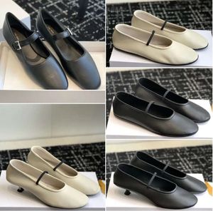 the Row Ava Leather Ballet Flat Shoes Designer Women Fashion Leisure Ava Ballet Shoes Sheepskin Canal Retro High Quality Soft Ballet 66h