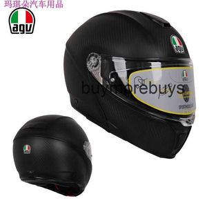 Full Face Open Agv Motorcycle Helmet Lightweight Carbon Fiber Uncover Helmet for Men and Women Riding Anti Fog Motorcycle Helmet All Seasons Universal CWVO