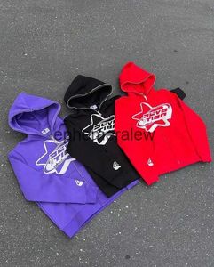 Men's Hoodies Sweatshirts Tracksuits Full Zip Up Letter Print Hoodie High Street Trend Retro Harajuku Casual Loose Top Streetwear Y2K Sweatshirtephemeralew