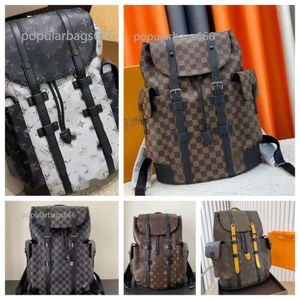 High Quality Designer Backpack Luxury Women's and Men's Travel Classic printed coated canvas parquet leather backpack Marked 2024
