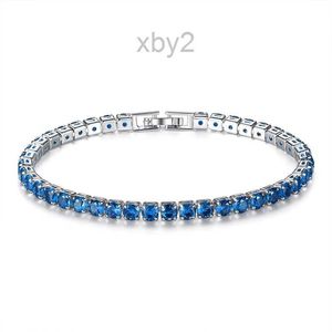 Projektant bransoletki dla kobiet bransoletki urok bransolety lodowane łańcuch Tennis Bracelets moda bijoux prostokąt owalny kształt bransoletka luksusowa diamentowa brac