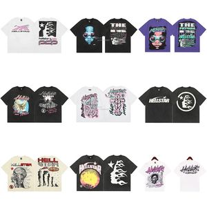 t-shirt hellstar designer tee grafica tuta abbigliamento vestiti hipster lavato Street Lettering stampa alta qualità Streetwear Tuta morbida da donna allentata