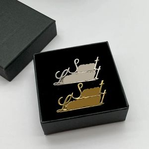 Designer Brooches Fashion Broche For Woman Brand Classic Letters Mens Clothing Gold Silver Luxurys Brooch Jewelry Pins 2303119Z