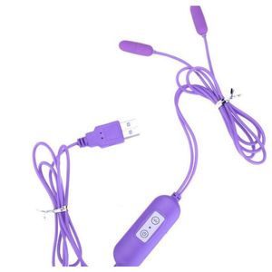 Dispositivos de castidade Cabeças Duplas USB Uretral Parede Cateteres Sons Plug Jump Egg Vibradores Masturbação Egg Sex Toy para Men536