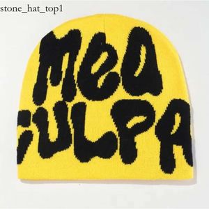 Originalitet mea culpas beanies mjuka designer hattar för män mode hiphop vinter utomhus skalle varm mode vindprov vacker svart mössa y2k kvinnor 4224