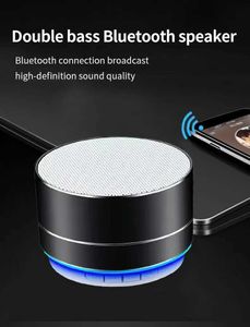 Bokhyllhögtalare A10 Aluminium Alloy Metal Wireless Bluetooth Speaker Mini Portable Outdoor Subwoofer Music Sound Box för mobiltelefon TF -kort PCL2101