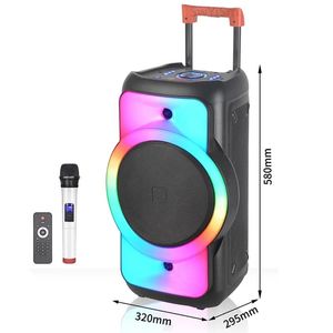 Speakers 12 Inch Peak Power 1500W Super Large Outdoor Bluetooth Speaker 40W Subwoofer Karaoke Party with Microphone Remote Control Audio