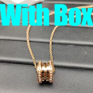 Luksusowy biżuteria Diamond Bvlgary Naszyjniki Designer dla kobiet Platinum Rose Gold Sain 925 Srebrny jubileria ceramiczna damska naszyjnik