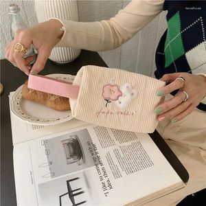 Kozmetik Çantalar Taşınabilir Seyahat Makyaj Çantası Karikatür Nakış Kalemi Sevimli Küçük Makyaj Tuvalet Organizatör Kadınlar ve Kızlar